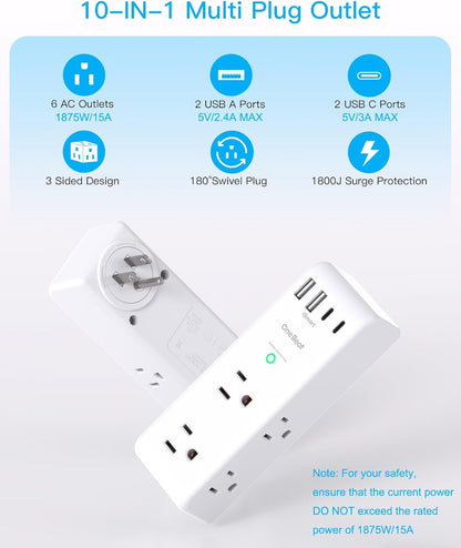 ⚡ Rotating Surge Protector – Safe & Convenient Power! 🔌