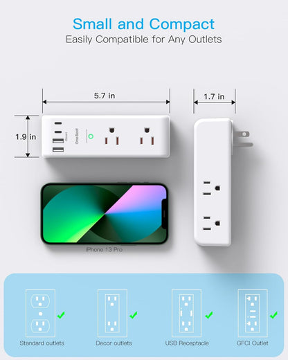 ⚡ Rotating Surge Protector – Safe & Convenient Power! 🔌