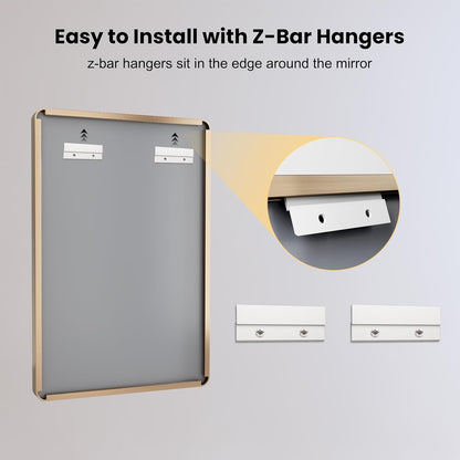 🪞 Rectangle Wall Mirror – Stylish & Flexible Mounting ✨