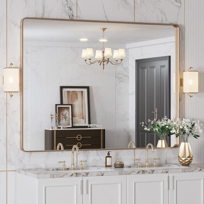 🪞 Rectangle Wall Mirror – Stylish & Flexible Mounting ✨