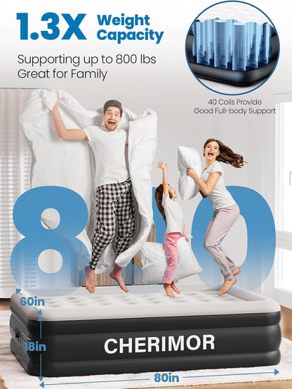 🛏️ Inflatable Honeycomb Mattress – Comfortable & Leak-Proof 🌙