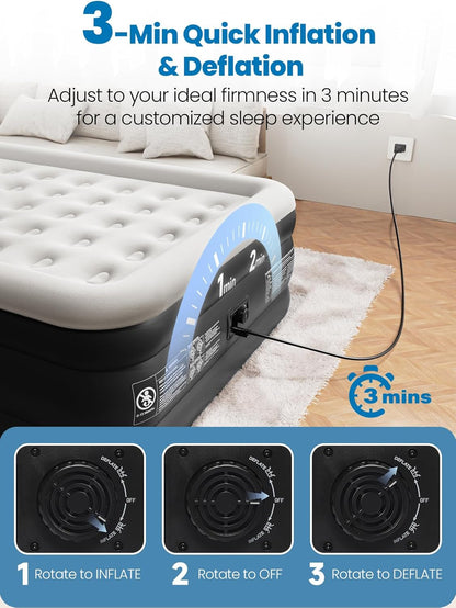 🛏️ Inflatable Honeycomb Mattress – Comfortable & Leak-Proof 🌙