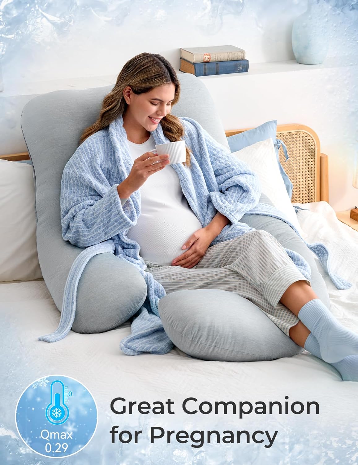 🌙 U-Shaped Maternity Pillow – Full-Body Comfort for Moms-to-Be 🤰