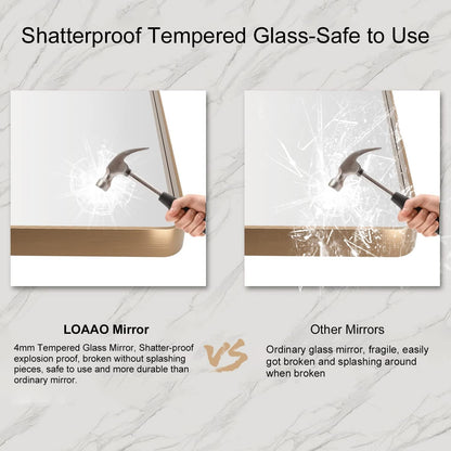🪞 Rectangle Wall Mirror – Stylish & Flexible Mounting ✨